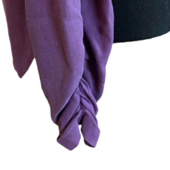 COPY - Forever 21, Love 21 purple flowy open front linen blend jacket. Size M. - Picture 3 of 7